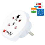 Skross 1.500217-E Travel Adapter India Israel-Denmark to EU devices