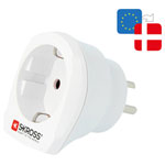 Skross 1.500232-E Travel Adapter EU to Danish for Schuko & Euro Plugs