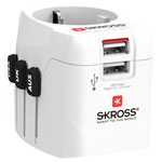 Skross 1302470 Pro Light USB Adapter for 200+ countries 1575W Dual USB