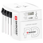Skross 1302975 MUV USB World Adapter USB-C & USB ports 220+ countries