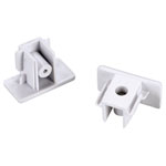 SLV 143131 High Voltage Rail End Piece Set, 1-Phase, White Plastic