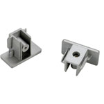 SLV 143132 High-Voltage Rail End Piece Set, 1-Phase, Silver-Grey