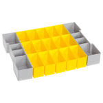 Sortimo 6000010091 LB 102 Tray 23-piece Set for L-BOXX 102 Grey & Yellow