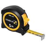 Stabila 19566 BM 100 Tape Measure 5m, ABS, Compact, Soft-Grip, Precise Scale