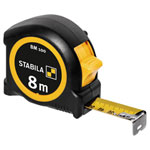 Stabila 19579 BM 100 Tape Measure 8m ABS Compact Soft-Grip Shock-Absorbing