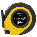 Stabila 19661 LBM 2000 Tape Measure 30m, Durable ABS, Dual-Use Hooks