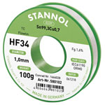 Stannol 580102 HF34 Solder Lead-Free Sn99.3Cu0.7 1.0mm 100g Reel
