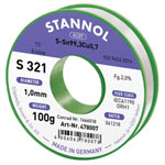 Stannol 631921 S321 Lead-Free Solder 100g 1mm Sn99.3Cu0.7 Reel
