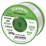 Stannol 811001 Kristall 600 Solder Lead-Free Sn96.5Ag3Cu0.5 250g 0.5mm