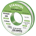 Stannol 811029 Kristall 600 Lead-Free Solder 100g 0.3mm Sn96.5Ag3Cu0.5