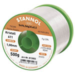 Stannol 813003 Kristall 611 Lead-Free Solder Sn96.5Ag3Cu0.5 1mm 500g