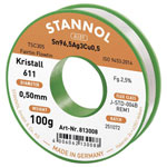 Stannol 813008 Kristall 611 Solder Lead-Free Sn96.5Ag3Cu0.5 0.5mm 100g