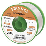 Stannol 813011 Fairtin Solder Lead-Free Sn96.5Ag3Cu0.5 250g 0.5mm