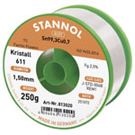 Stannol 813020 Kristall 611 Solder Lead-Free Sn99.3Cu0.7 250g 1.5mm