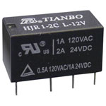 Tianbo HJR1-2C-L-24VDC PCB Relay 24V DC 2A 2 Change-Overs
