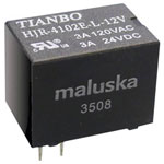 Tianbo Electronics HJR-4102-L-12VDC-S-Z PCB Relay 12V DC 5A 1CO 1piece