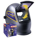 Toolit 042513 FLIP-FLAP Welder's Hard Hat Black EN 166/168/175