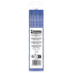 Toparc 037137 Electrodes 10 pieces Tungsten 1.6mm x 150mm Blue WL20