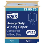 Tork 130073 Cleaning Tissue 2-Ply Absorbent Blue Wipes 500 Sheets