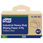 Tork 130083 Cleaning Tissue 3-Ply Strong Absorbent Wipes 200 Sheets