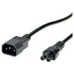 Value 19.99.1119 Cable 1.80m IEC320 C14 to C5 Black Power Cable