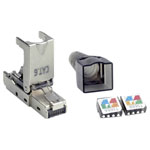 Value 26.99.0371 RJ45 Plug Cat.6 STP Zinc Housing Silver Field Configurable