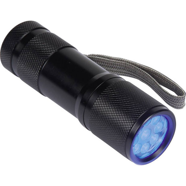 Velleman EFL41UV UV-9 UV LED Torch Battery-Powered 58g Ideal for D...