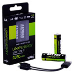 Verico 1UDBT-A1WEA2-NN LoopEnergy AA USB-C Li-ion Batteries 1700mAh 2 pieces