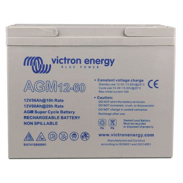 Victron Energy BAT212200084 VRLA 12V 22Ah AGM Battery Low Self-Dis...