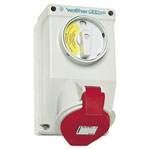 Walther Werke AT130 CEE Wall Socket 32A 5P 400V with 4-Pin Off Switch