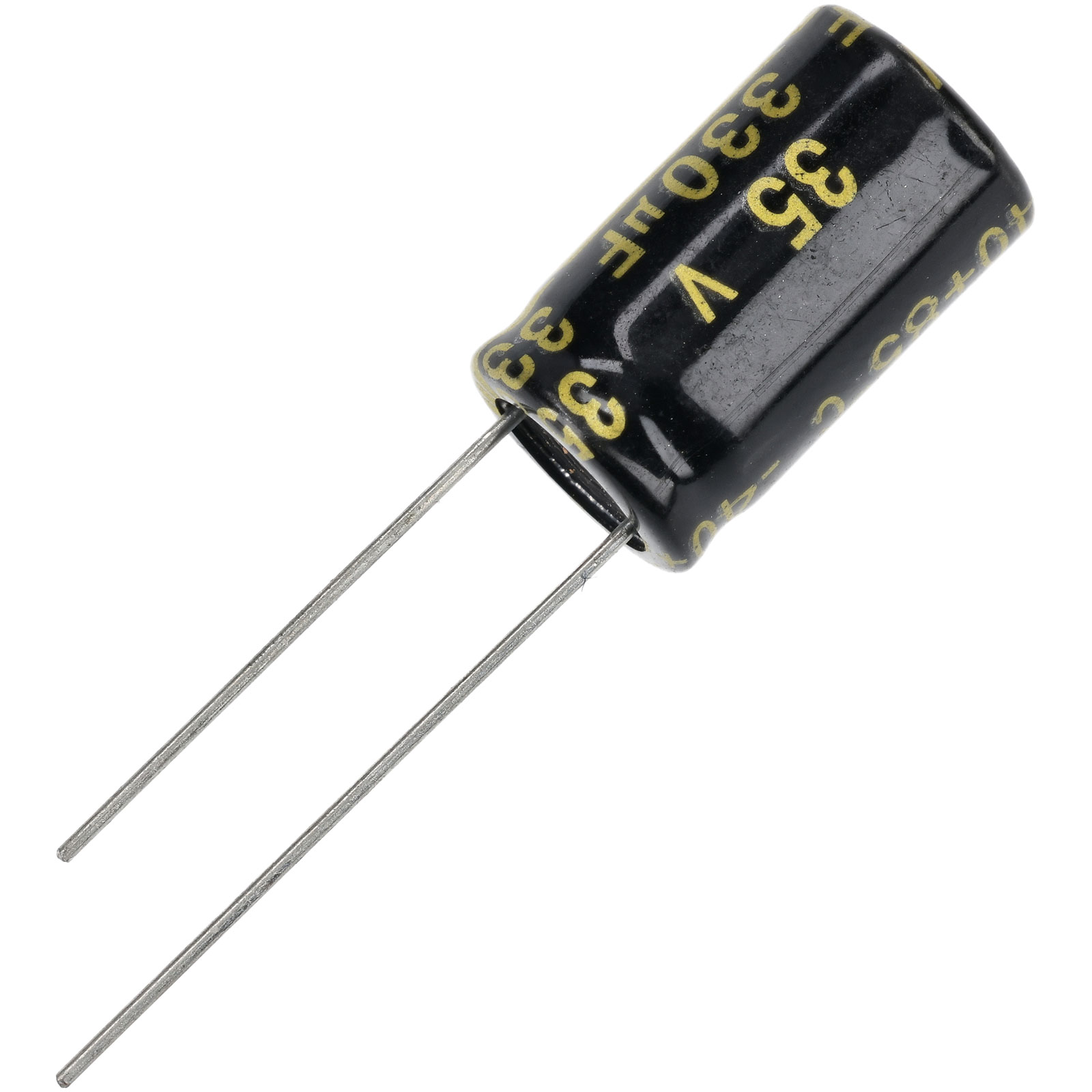 Nichicon UVR1V331MPA Aluminum Electrolytic Capacitor – 330µF 35V 20%, Radial, 10x12.5mm, Japan, 10-Pack
