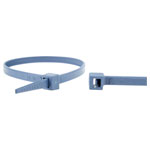 WKK 15032671 Cable Ties 100mm 2.50mm Blue Detectable 100 Pieces.