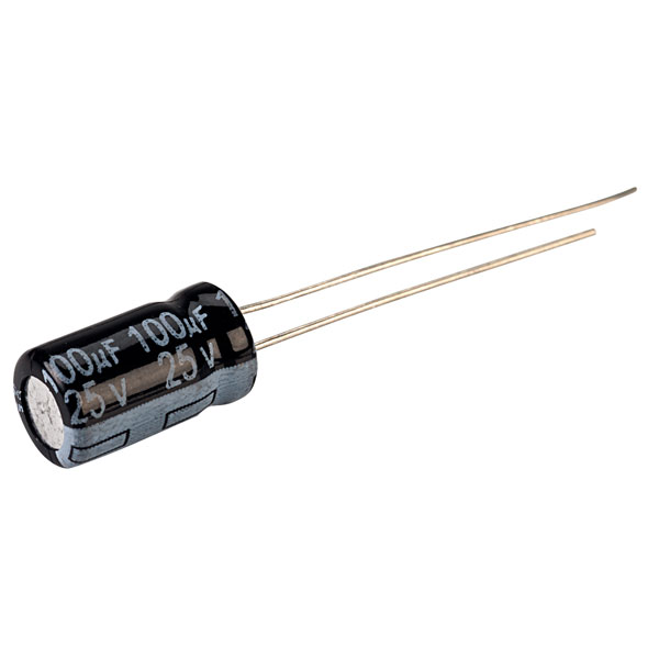 100 Condensatori Elettrolitici SMD Rubycon 100uF 25V – Bassa Impedenza – 25TZV100MTP