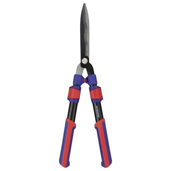 WorkPro WP332017 Hedge Trimmer Adjustable Handle Sharp Steel Blades