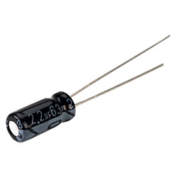 Forever 2.2uF 20% 63V 105°C P: 2mm Radial Electrolytic Capacitor