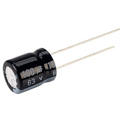 Forever HT 100U 63V 105deg Radial Electro Capacitor