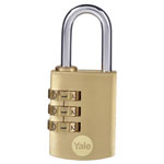 YALE Y150B/22/120/2 Padlock 22mm Combo 2 Pcs Secure Metal 4-Digit