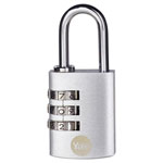 YALE Y151B/30/125/1 Padlock 30mm Silver Combination Secure Lock