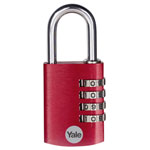 YALE YE3CB/38/131/1/CO Combination Padlock 38mm Red Durable Secure