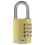 YALE YE3CB/38/131/1/GO Padlock 38mm Gold Combination, 1 piece