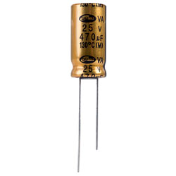 Samwha VA1E477M10020 470uf 25V 130deg Low Imp Capacitor