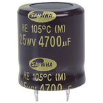 Samwha HE1E478M22025HA 4700uf 25V 105deg He Snap-in Capacitor