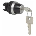 BACO 223952 L21LD00 Key Switch Chrome-Plated Black PVC Front Ring