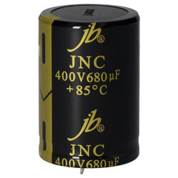 JB Capacitors JNC2G681M10003500500 680uF 20% 400V 85°C Snap-in Alum Elec Cap