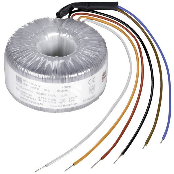 Block RTE 160/2x24 Transformer160VA3.33A Double Output Thermal Fuse