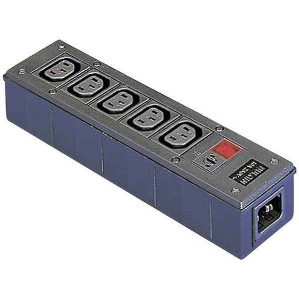 Bulgin PXD301/550/01/1 IEC Adapter C14 Plug to 5x C13 Sockets, Black