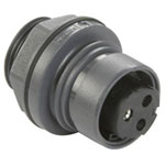 Bulgin PXP6012/03P/ST PXP Bullet Connector Plug, 3 Pins, Panel Mount