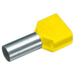 Cimco 182480 Twin Ferrule 6mm² Partially Insulated Yellow 100 pieces