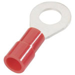 Cimco 180070 Ring Terminal 10mm² 5.3mm Hole Partially Insulated Red
