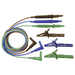 Cliff CIH29915 Safety Test Lead Set 4mm Plug 1.5m Blue/Green/Brown